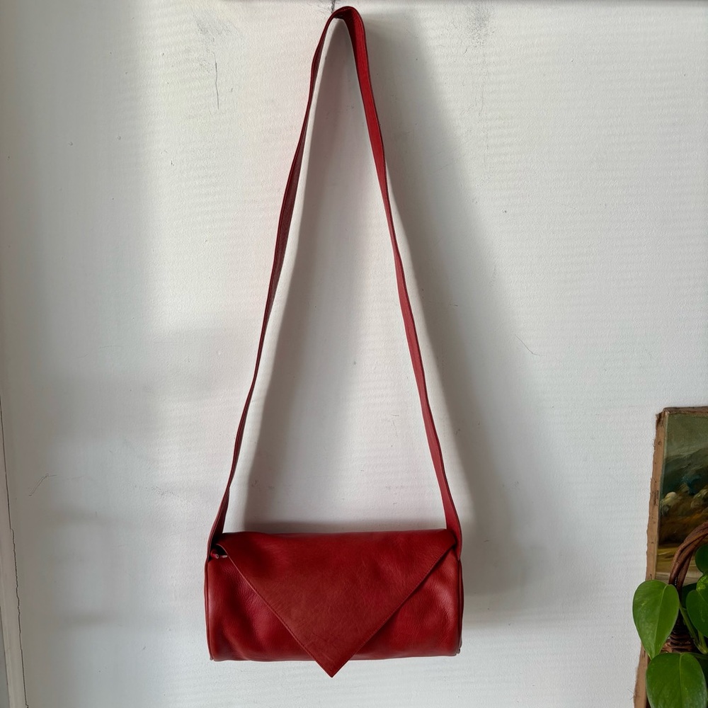 Saddle by Sabina Leather Tubular Crossbody Bag